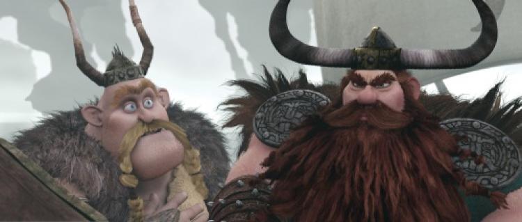 Characters voiced by Gerard Butler and Craig Ferguson in DreamWorks Animation's 'How to Train Your Dragon,' the number one movie in the country.  (DreamWorks)