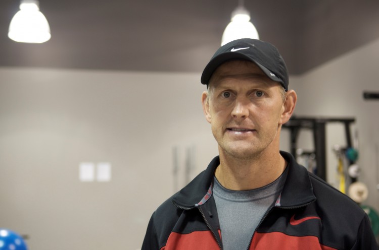 Gary Roberts stands in his high-performance training centre located inside the Fitness Institute. The former NHL player trains NHL stars to eat right and exercise to get to the top of their game. (Matthew Little/The Epoch Times)