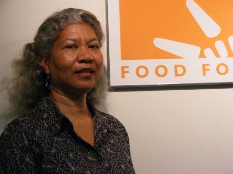 ACCOUNTING FOR CHARITY: Patricia Cadogan, A tax preparer volunteering for the food bank in New York City. New Yorkers have become more empathetic and willing to volunteer their time, she says. (Gidon Belmaker/The Epoch Times)