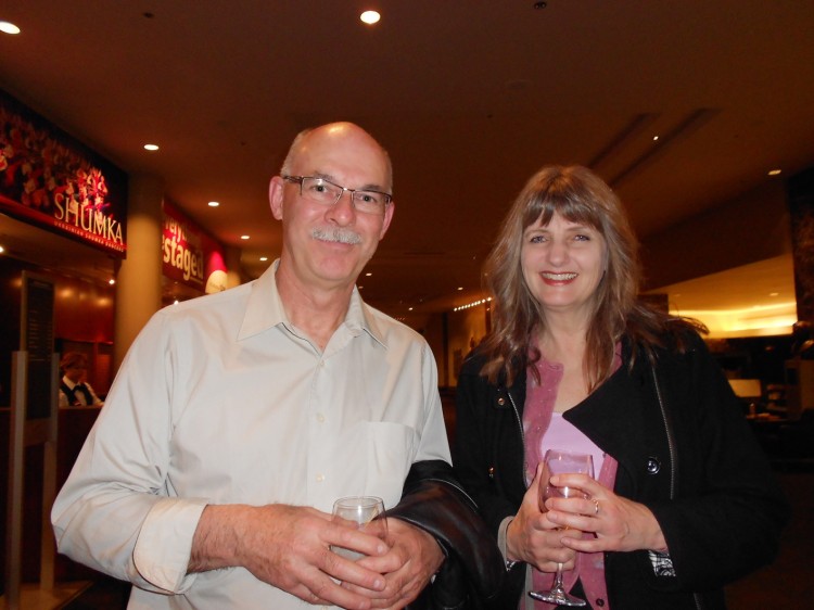 Kim Woolgar (L) and his girlfriend Kathy Hicks  at Shen yun