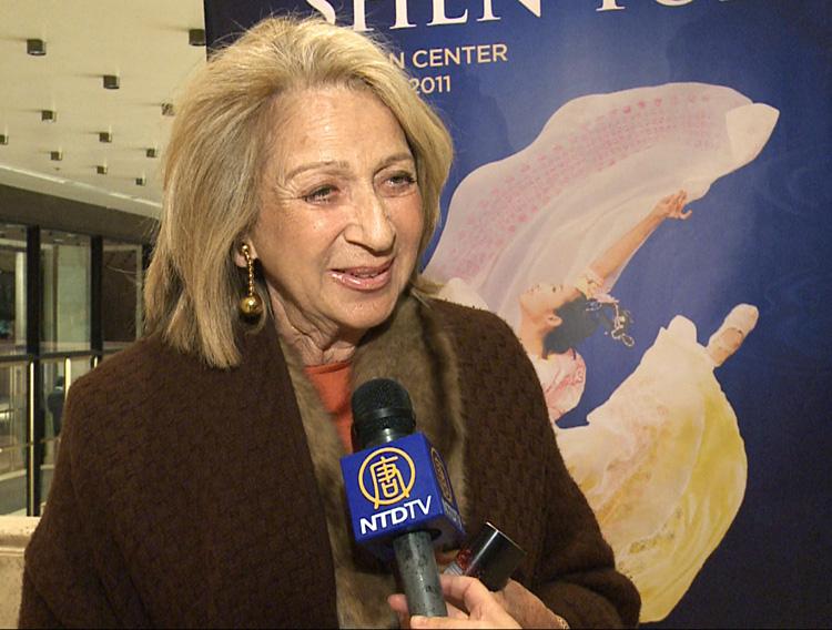 Daisy Soros at Lincoln Center's David H. Koch Theater following the Premiere of Shen Yun Performing Arts on Jan. 6, 2011. (Courtesy of NTD Television)