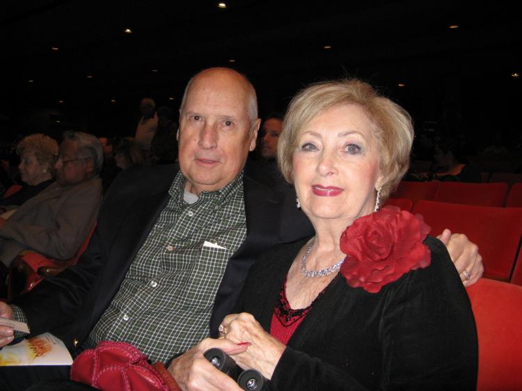 Mr. Athons and his wife at Shen Yun's performance in Los Angeles.  (The Epoch Times)