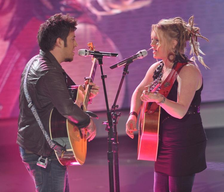 Lee DeWyze and Crystal Bowersox will face off next week for the title of American Idol. (Michael Becker/FOX)