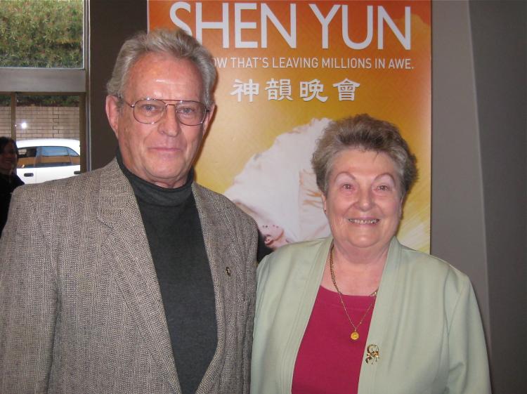 Mr. Orsag and his wife at the afternoon performance. (Deming/The Epoch Times)