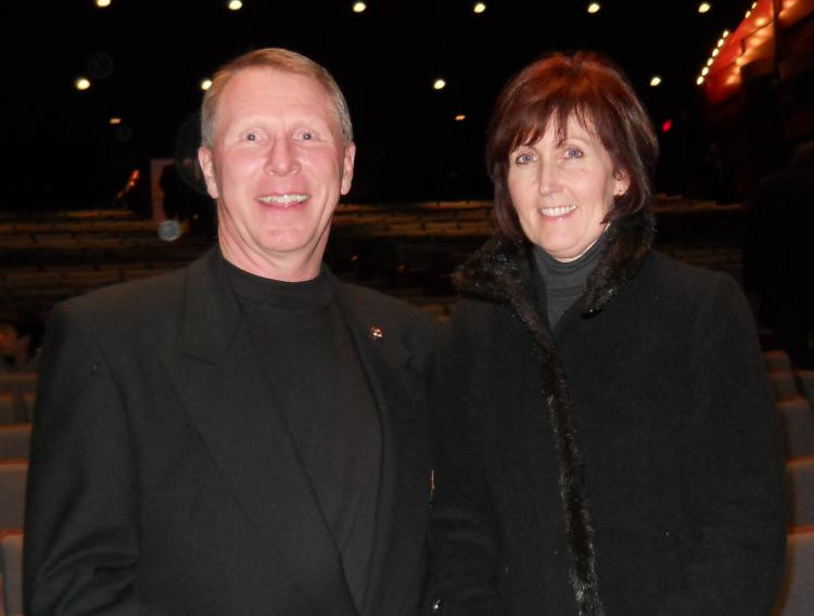 Deputy Chief of Police Bruce Herridge and his wife, Mary Anne, were taken with the display of classical Chinese dance by Shen Yun at the Sony Centre for the Performing Arts on Friday night. (Matthew Little/The Epoch Times)