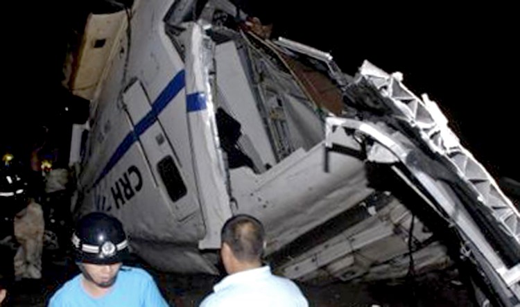 Firefighters rescue survivors of a high-speed train accident on July 23, 2011, near Wenzhou City, China. (STR/AFP/Getty Images)