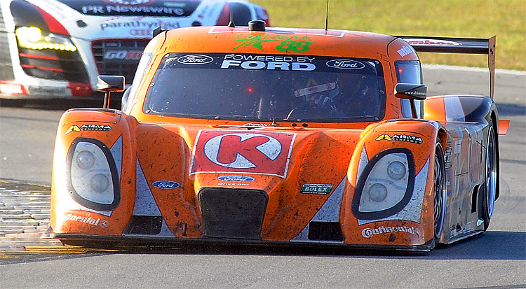 The No. 77 Doran Racing Dallara Ford of Paul Tracy, Jim Lowe, Brian and Burt Frisselle, finished seventh in the Rolex 24 at Daytona International Speedway on January 29. (John Harrelson/Getty Images)