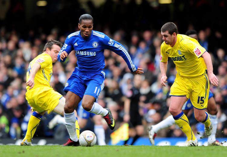 GREAT PERFORMANCE: Chelsea's Didier Drogba was too much for Cardiff to handle on Saturday in the FA Cup fifth round. (Mike Hewitt/Getty Images)