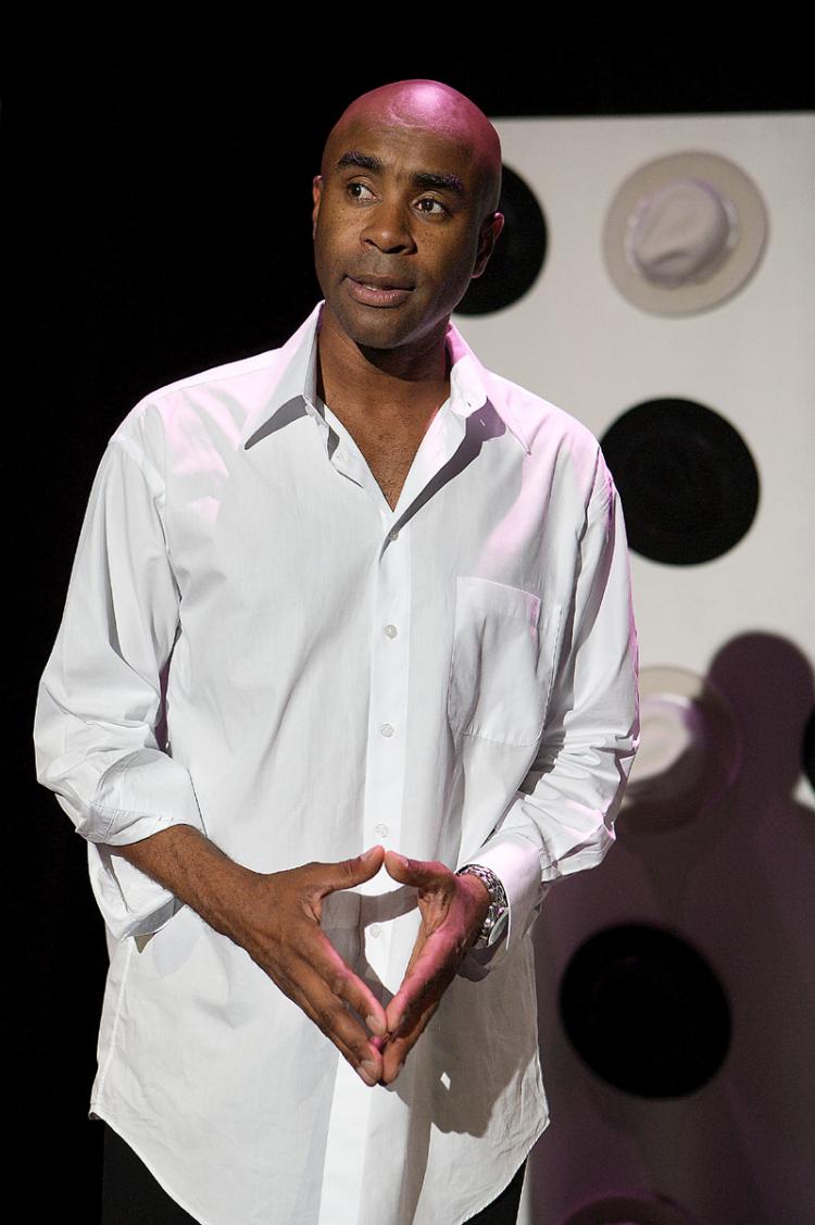 Don Reed in his one-man show 'East 14th: True Tales of a Reluctant Player.' (Aaron Epstein)