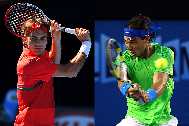 Roger Federer (L) and Rafael Nadal will meet for the 27th time in the semi-final round of the Australian Open. (Federer: Nicolas Asfouri/AFP/Getty Images/ Nadal: Mark Dadswell/Getty Images)