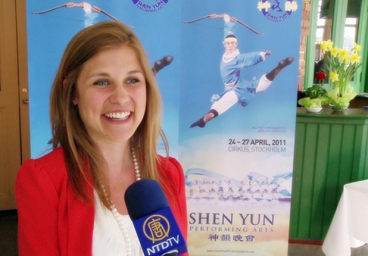Former professional ballet dancer Felicia Sobocki saw the Shen Yun performance in Stockholm with her parents.  (Courtesy of NTD Television)
