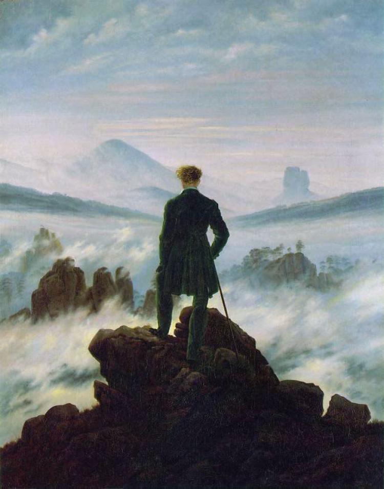 Caspar David Friedrich (1774-1840) Wanderer above the Sea of Fog Oil on canvas (37.3 in by 29.4 in)(The Epoch Times)