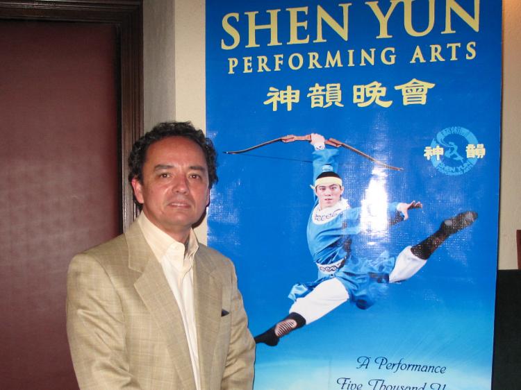 Luis Solis, a clothing designer, at Shen Yun Performing Arts in Pasadena, California. (Jenny Liu/The Epoch Times)