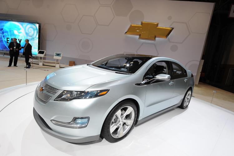 The 2009 Chevrolet Volt is seen at the New York International Auto Show April 8, 2009 in New York. (Stan Honda//AFP/Getty Images)