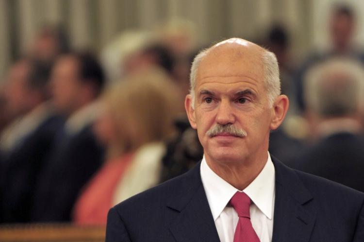 Greece's Prime Minister George Papandreou attends the swearing-in ceremony of his new government at the Presidental Palace in Athens on September 7, 2010. (Louisa Gouliamaki/AFP/Getty Images))