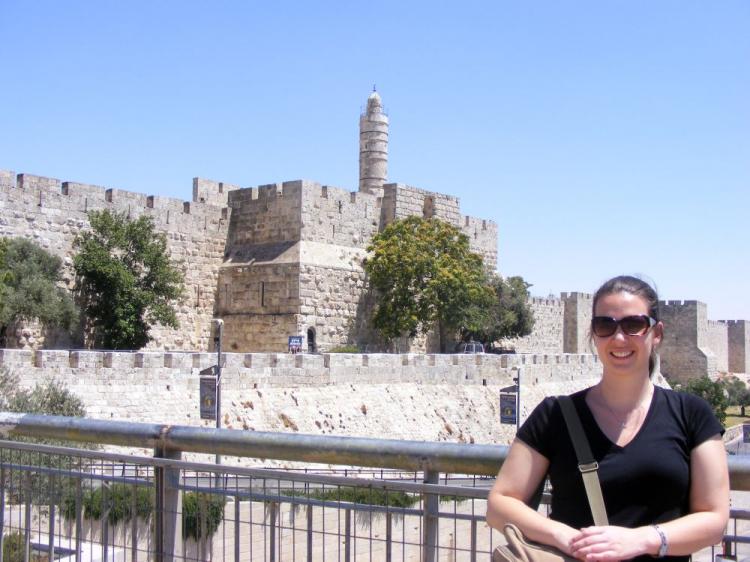 Epoch Times reporter Genevieve Long in Jerusalem, Israel. (Gidon Belmaker/The Epoch Times)
