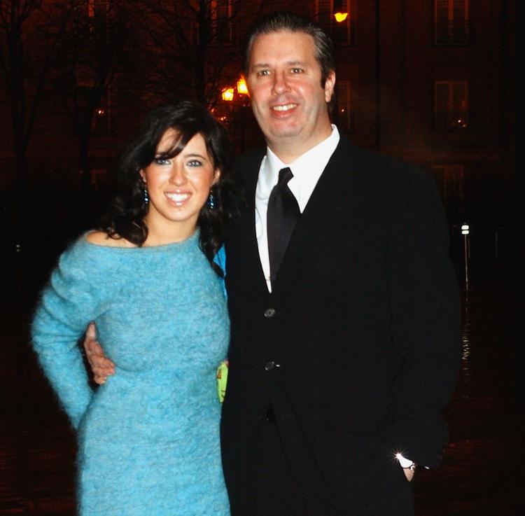 TV Host Gerry Ryan and daughter attends Samantha Mumba's 21st Birthday Party on January 26, 2004 at The Four Seasons Hotel, in Dublin, Ireland. (ShowBiz Ireland/Getty Images)