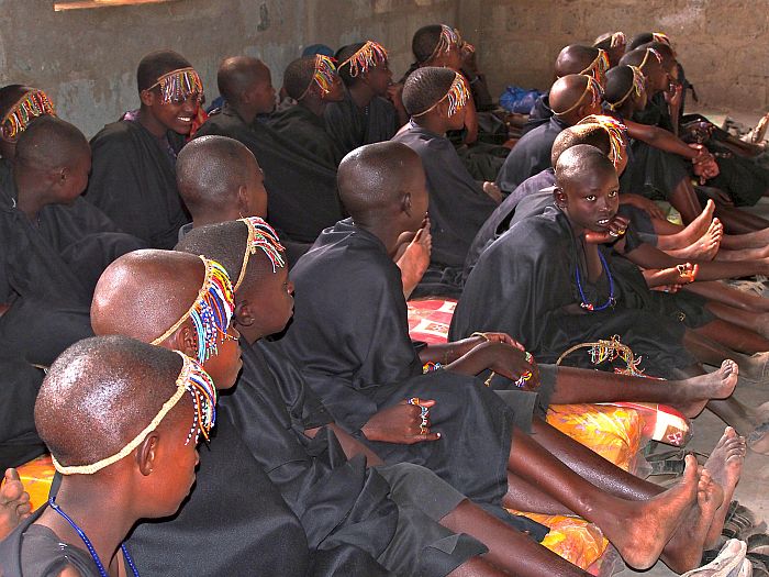 Girls of the Maasai tribe in Kenya become women in an alternative rite of passage that does not include female genital mutilation in August 2012. (Teri Gabrielsen/Alternative Rite of Passage Program)