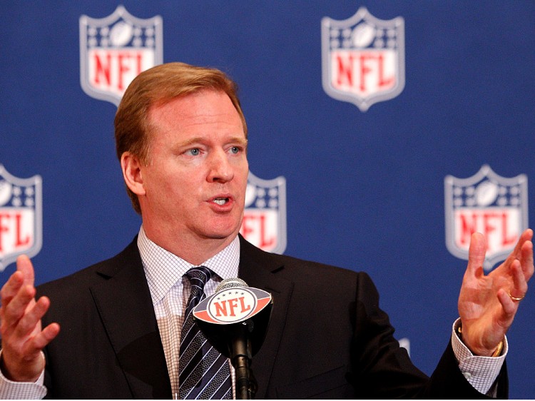 After this past weekend's Razzie Award winning acting job by two New York Giants players, NFL Commissioner Roger Goodell issued a memo to all 32 teams warning of harsh penalties for faking injuries during a game. (Sean Gardner/Getty Images)