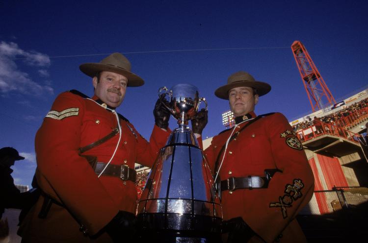 GREY CUP: This is what the Alouettes and Stampeders will be fighting for this Sunday. (Craig Klem/Allsport)