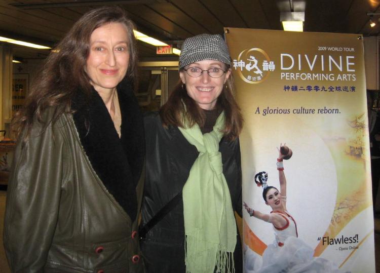 Ms. Allart and Ms. Watters at the opening Shen Yun show in Vancouver (The Epoch Times)