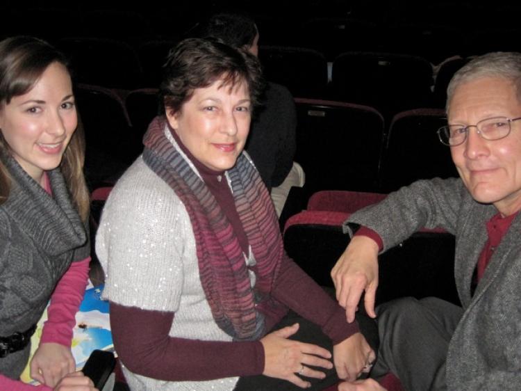 Tom O'Riordan (R), his wife Kim (C), and their daughter, Caitlin (L). (Angie Yang/The Epoch Times)