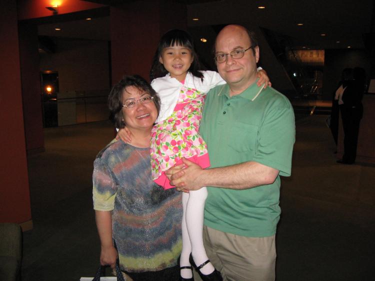 Mr. and Mrs. Gailus came to first Shen Yun 2010 performance in NJPAC on May 22, with their six-year old daughter.  (Joshua Philipp/The Epoch Times)