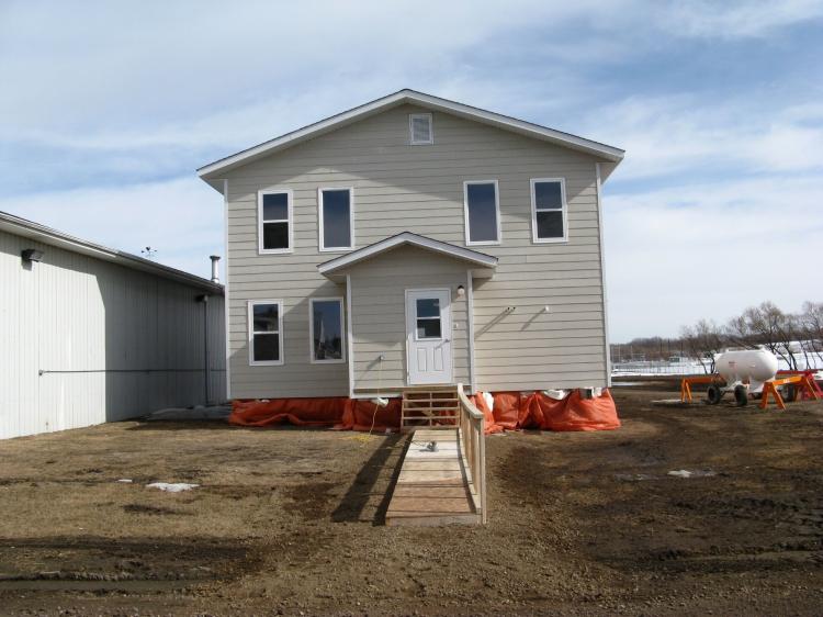 The two-storey, 2,000-square-foot home that was built by inmates at Riverbend Institution for a family from the Lac La Ronge First Nation in northern Saskatchewan. (CORCAN)