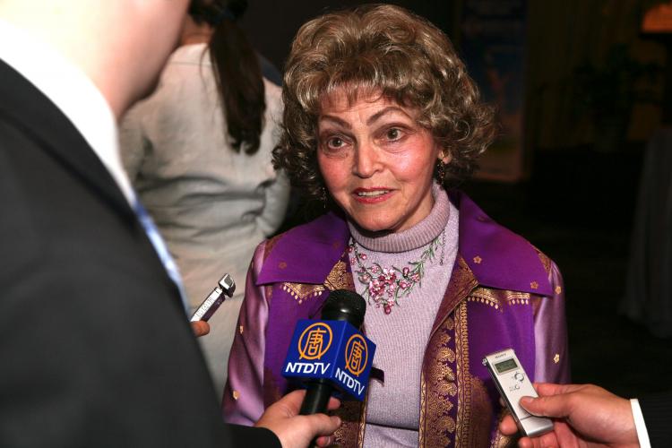 Mrs. Annette Lantos, chairwoman of the Lantos Foundation, is one of the sponsors for Shen Yun Performing Arts in Kennedy Center.  (John Yu/The Epoch Times)