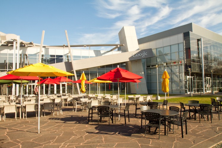 The courtyard at Google Inc. in Mountain View, California.