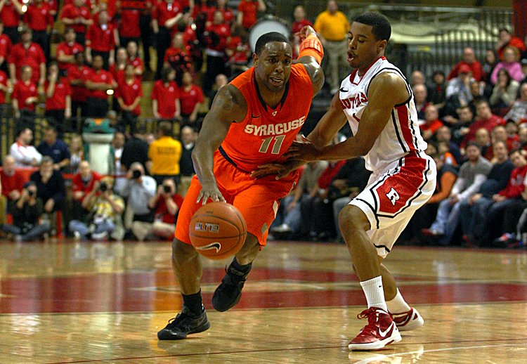 Scoop Jardine (L) hit a pair of big shots late in the game to beat Rutgers. Chris Chambers/Getty Images