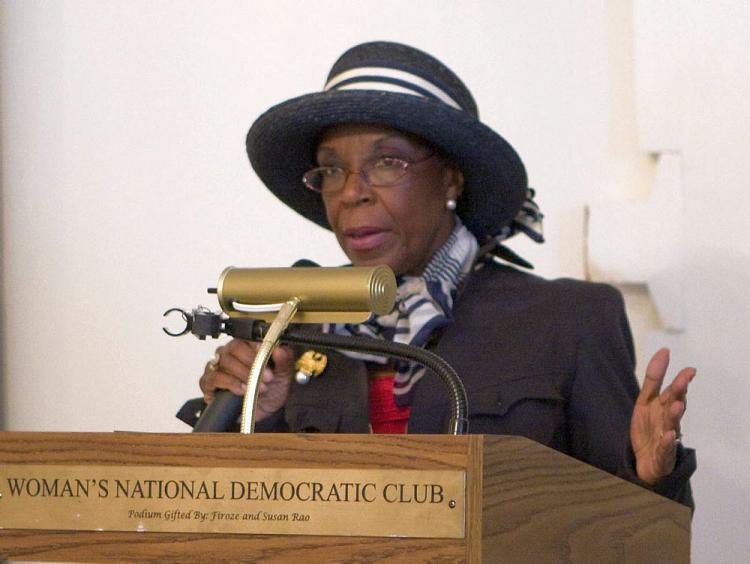 Former judge of the superior court in the District of Columbia Mary A. Gooden Terrell has traveled widely in Africa to advise legal professionals on their legal and judicial systems. Judge Terrell spoke June 22 at the WomanÃ�Â¢Ã¯Â¿Â½Ã¯Â¿Â½s National Democratic Club in Washington, D.C. (Lisa Fan/The Epoch Times)