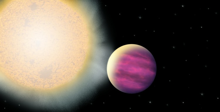 This artist's rendering shows planet KELT-1b, which resides so close to its star that it completes a 