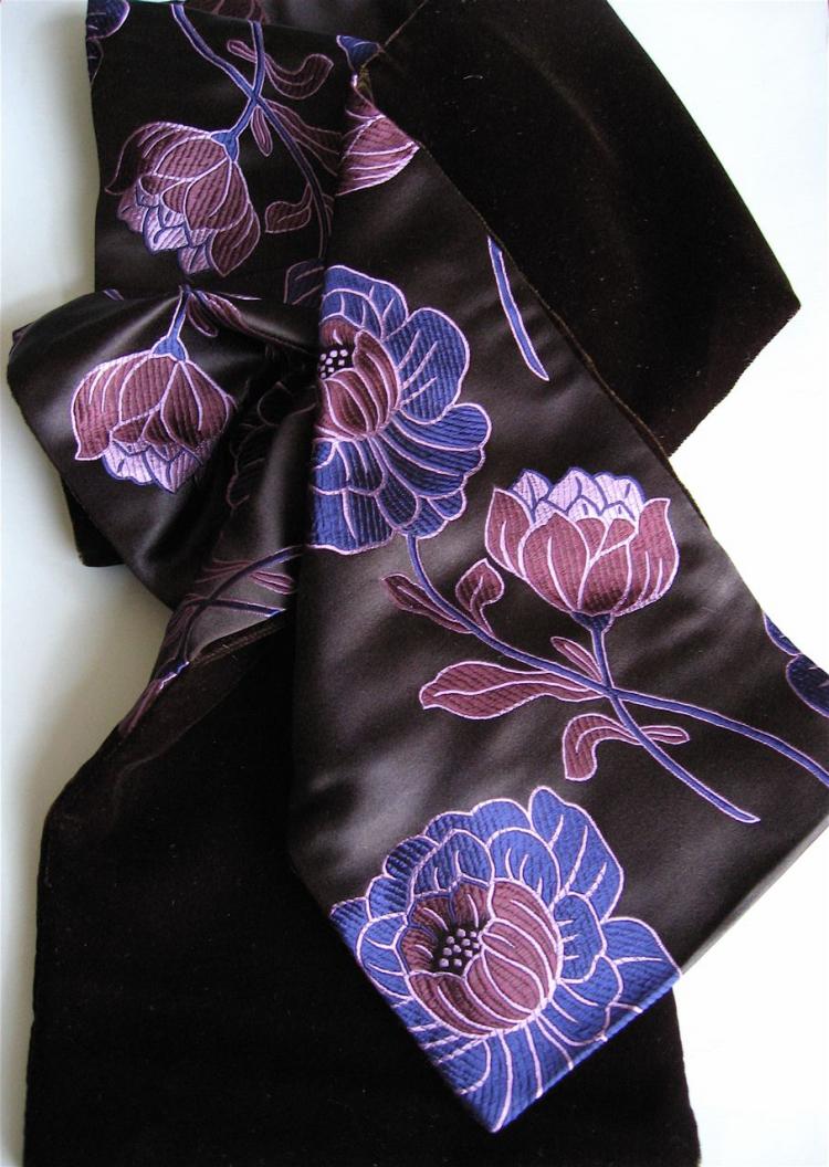 AUTHENTICITY: An elegant scarf of fine European silk handmade by Karen Title. (Karen Title)