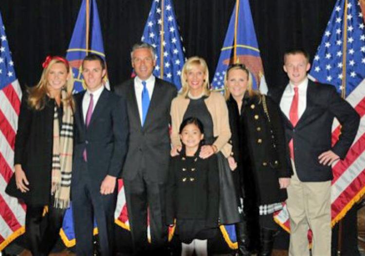 Mary Anne, Jon III, Governor Jon Huntsman, Mary Kaye, Elizabeth, Will, and Gracie Mei (Courtesy of Governor's Office)