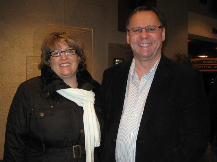 Larry and Marianne Witzel, an entrepreneurial husband and wife, said they appreciated the spiritual qualities of Shen Yun after taking in the classical Chinese dance performance at Centre In The Square Theatre in Kitchener-Waterloo Saturday night. (Allen Zhou/The Epoch Times)