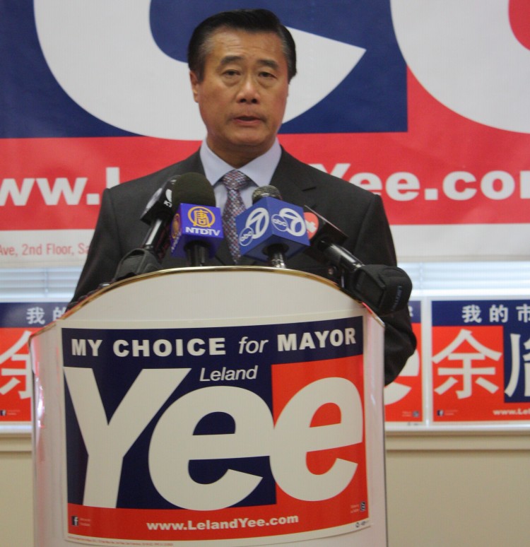 Leland Yee, San Francisco mayoral candidate, has not held back on pummeling Ed Lee this week. (Ariel Tian/The Epoch Times)