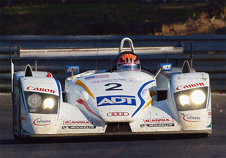 JJ Lehto drives the Champion Racing Audi R8 during the 2004 Le Mans 24 Hour race. (Ker Robertson/Getty Images)