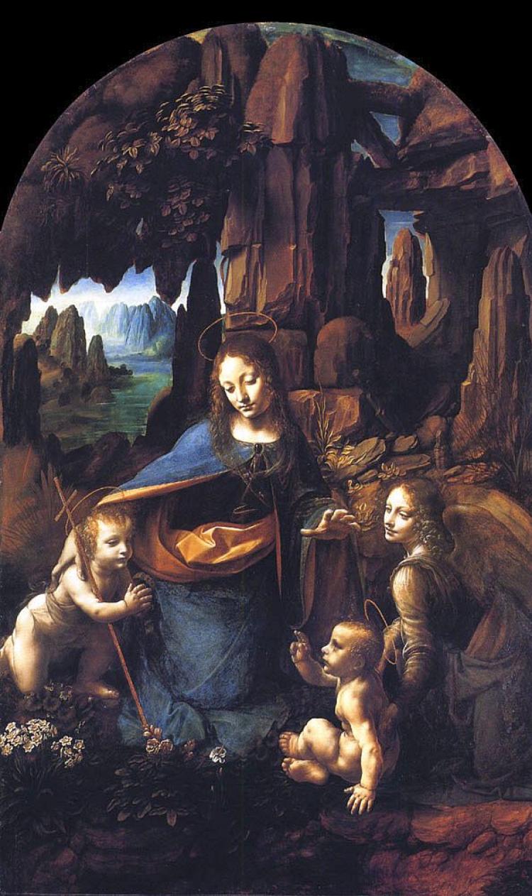 “Virgin of the Rocks,” Leonardo da Vinci, 1506, oil on wood, National Gallery, London, England. (artrenewal.org)