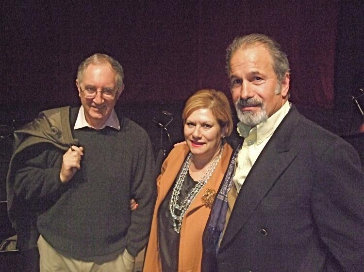 Accompanying Mr. and Mrs. Machado in the New London Theatre was Mr. Cohen, a London-based lawyer.  (Florian Godovits/The Epoch Times)