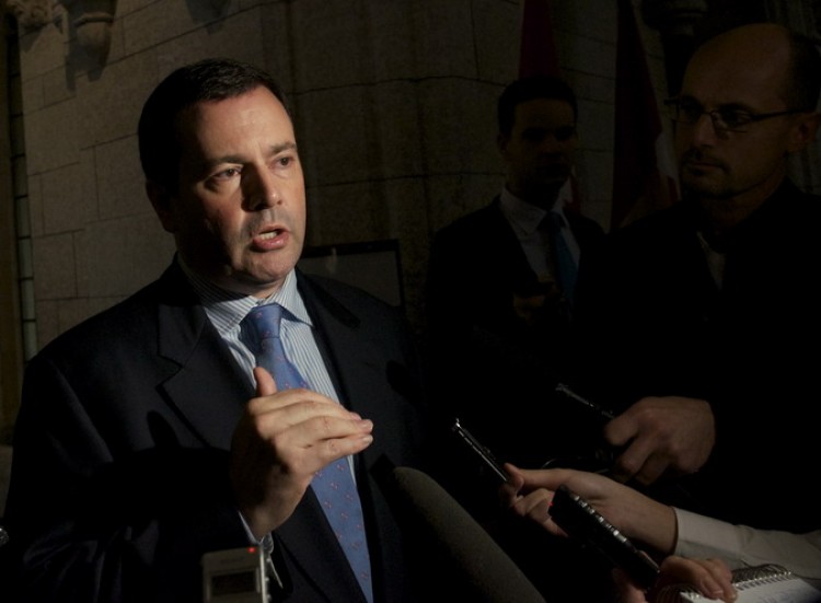Immigration Minister Jason Kenney told reporters Thursday that Canada's popularity as an immigration destination requires caps on the number of applicants to prevent soaring backlogs. (Matthew Little/The Epoch Times)