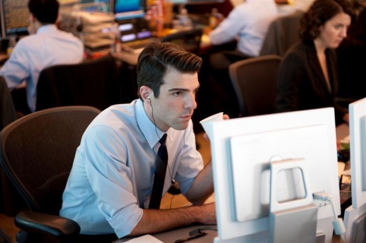 Zachary Quinto, as an entry-level analyst who unlocks critical information regarding an investment bank that may become the firm's demise, in the thriller, 'Margin Call.' (Walter Thomson/ Roadside Attractions )