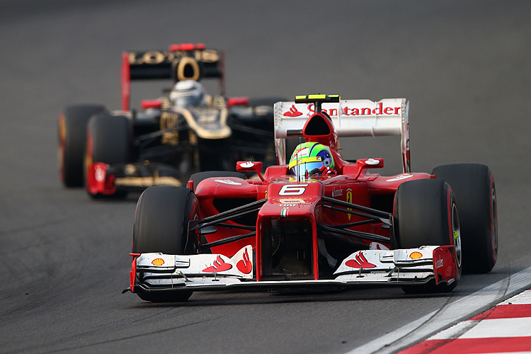 Felipe Massa of Ferrari drives during the Formula One Korean Grand Prix, October 14, 2012. NBC Sports will be the sole U.S. carrier of F1 races starting in 2013. (Clive Mason/Getty Images)
