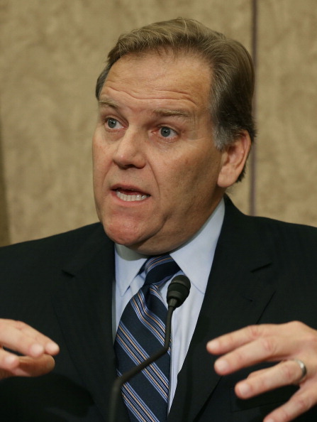 House Intelligence Committee Chairman Mike Rogers (R-MI), talks about Chinese security threats during a news conference on Capitol Hill, October 8, 2012 in Washington, DC. The Congressman talked about Huawei, a Chinese telecommunications equipment maker that members of the House Permanent Select Committee on Intelligence see as a threat to national security. (Photo by Mark Wilson/Getty Images)