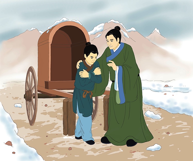 Illustration for A Son's Virtue Restores Harmony to a Family
