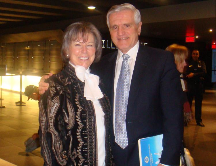 Claude and Micheline Labelle enjoyed the Shen Yun show at Place des Arts on Sunday afternoon. (Dongyu Teng/The Epoch Times)