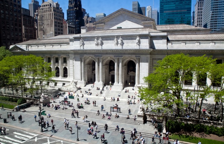The New York Public Library, Stephen A. Schwarzman building, is pictured in this file photo. (Amal Chen/The Epoch Times)