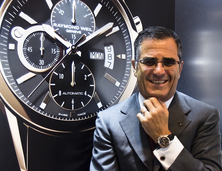 Olivier Bernheim, president and CEO of Raymond Weil.  (Phoebe Zheng/ The Epoch Times)