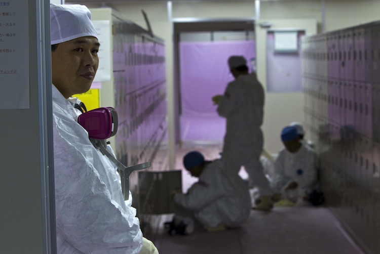 Japanese nuclear workers at Fukushima