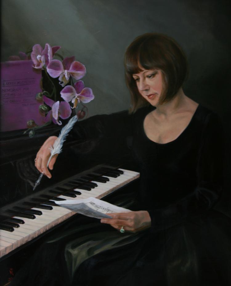 A painting of Ukrainian-Canadian composer Larysa Kuzmenko by Veronica Kvassetskaia-Tsyglan. The work is part of an exhibit paying homage to some of the country's most distinguished musicians through the art of portraiture. (Courtesy of Veronica Kvassetskaia-Tsyglan) A painting of Ukrainian-Canadian composer Larysa Kuzmenko by Veronica Kvassetskaia-Tsyglan. The work is part of an exhibit paying homage to some of the country's most distinguished musicians through the art of portraiture. (Courtesy of Veronica Kvassetskaia-Tsyglan)
